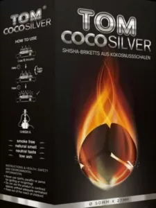 tom cococha silver 3/3 shisha & hookah tom coco coal